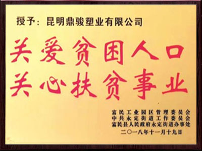鼎駿關(guān)愛(ài)扶貧事業(yè)榮譽(yù)