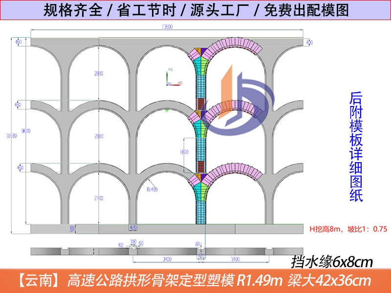云南三清高速R1.5m拱形護(hù)坡