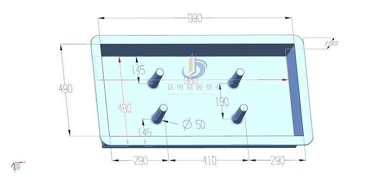 水溝蓋板塑料模板模具效果圖 (2)